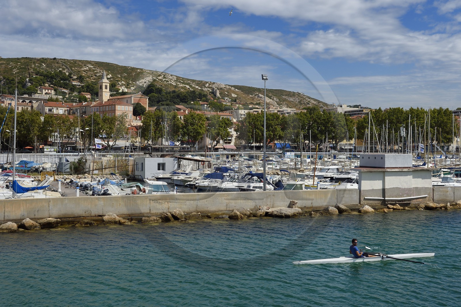 France, Bouches-du-Rhône (13), Marseille, 16e arrondissement, port de plaisance de l'Estaque