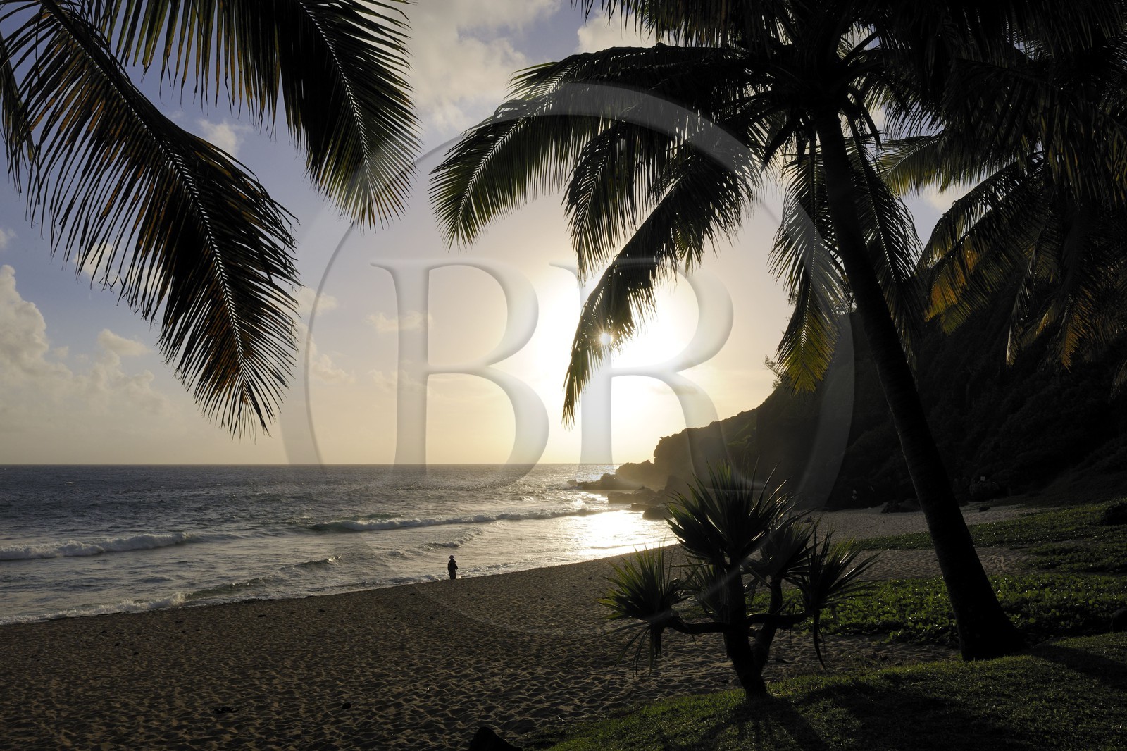 France, île de la Réunion, la côte sud, plage de Grande-Anse
