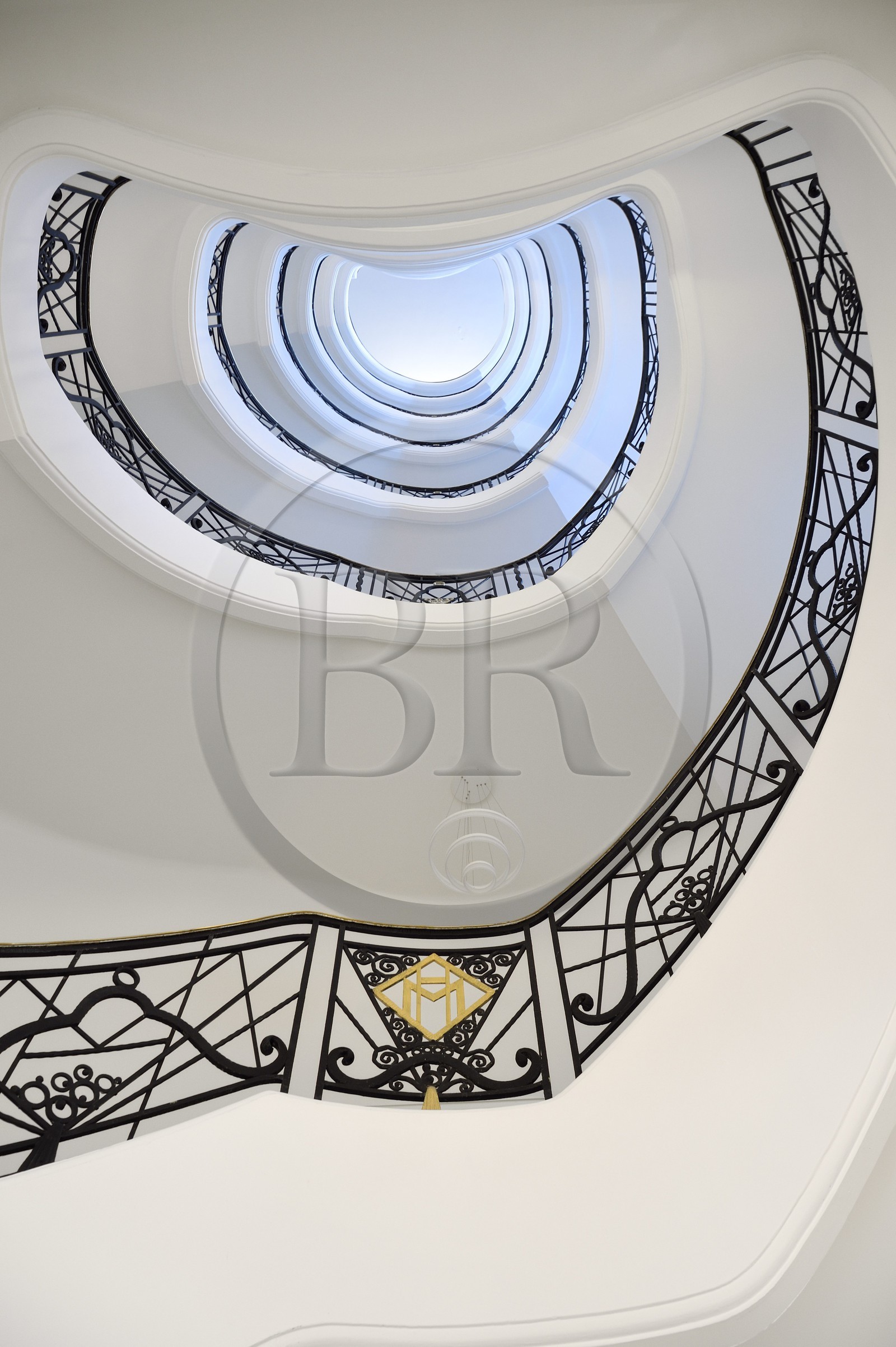 France, Alpes-Maritimes, Cannes, the Martinez palace on the boulevard de la Croisette, the staircase