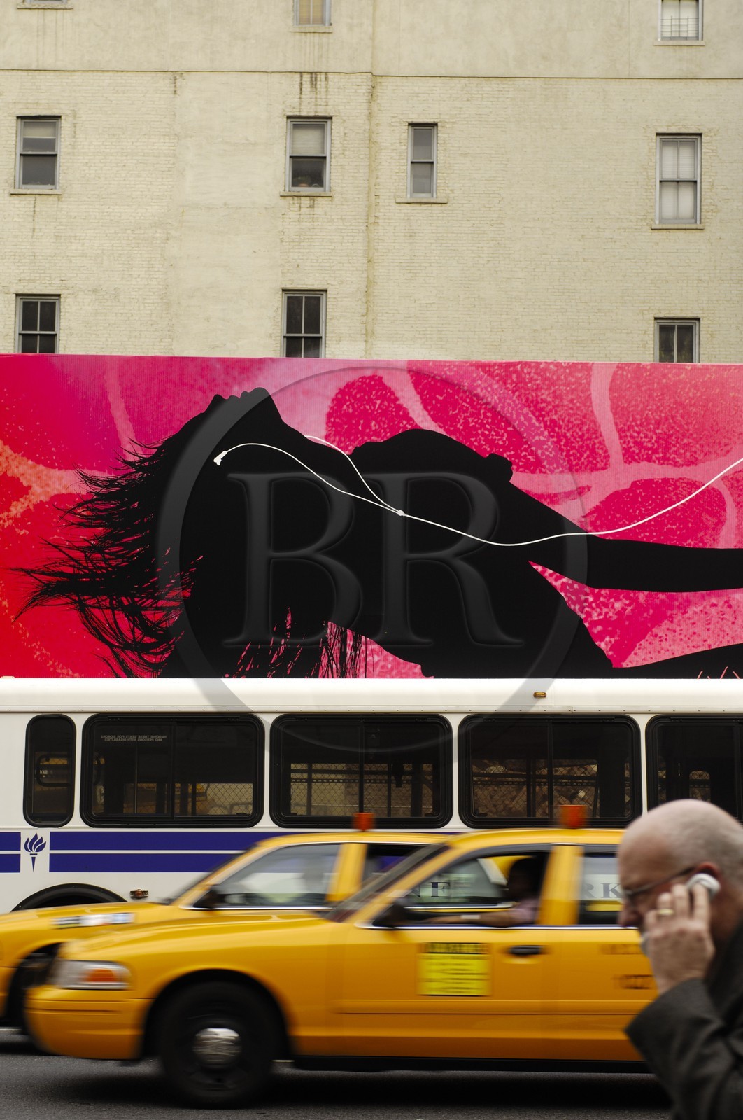 United States, New York, Manhattan, street life (iPod advertising)