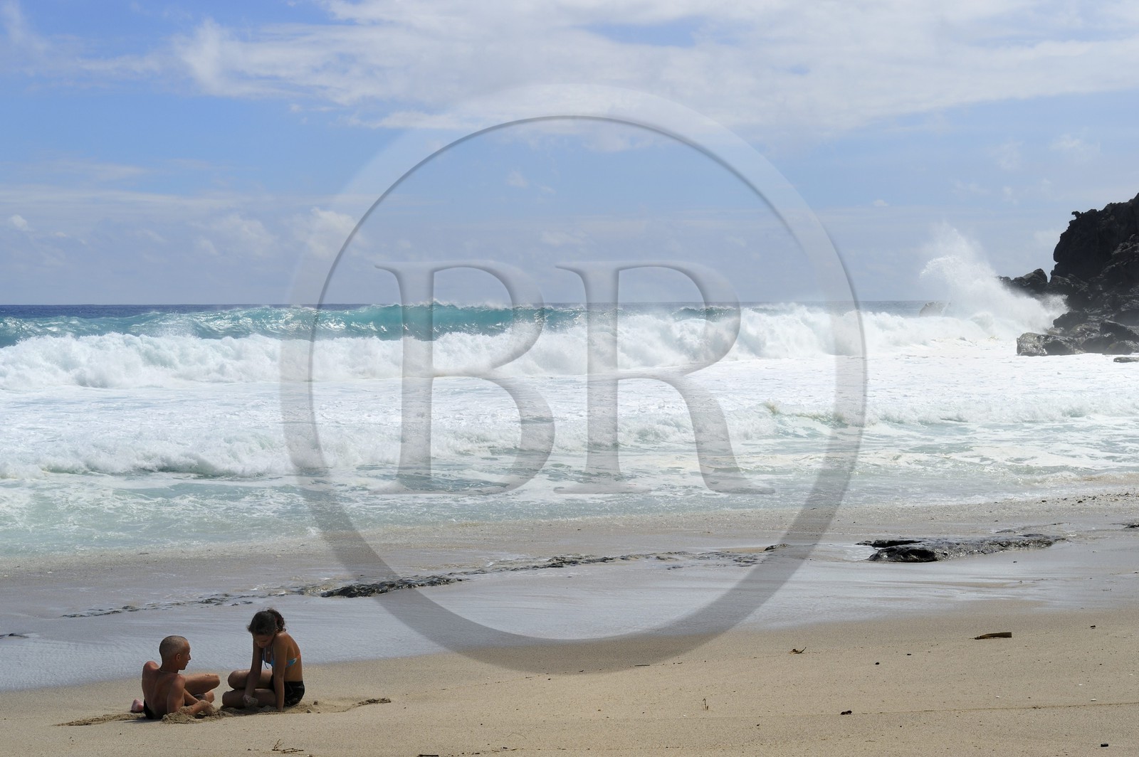 France, île de la Réunion, la côte sud, plage de Grand-Anse