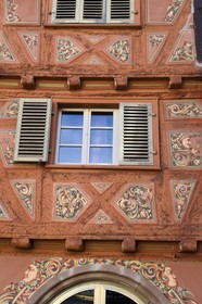 France, Bas Rhin, Bouxwiller, half timbered house in the Grande rue