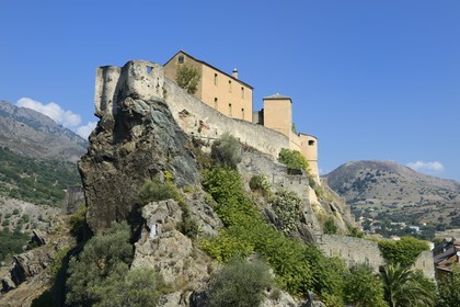 France, Haute Corse, Corte, the 15th century citadel overlooks the town