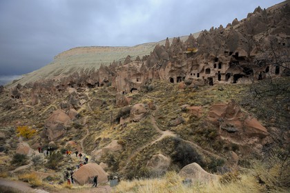 Turquie, Anatolie Centrale, province de Nevsehir, Cappadoce classée Patrimoine Mondial de l'UNESCO, ancien village troglodytique de Zelve