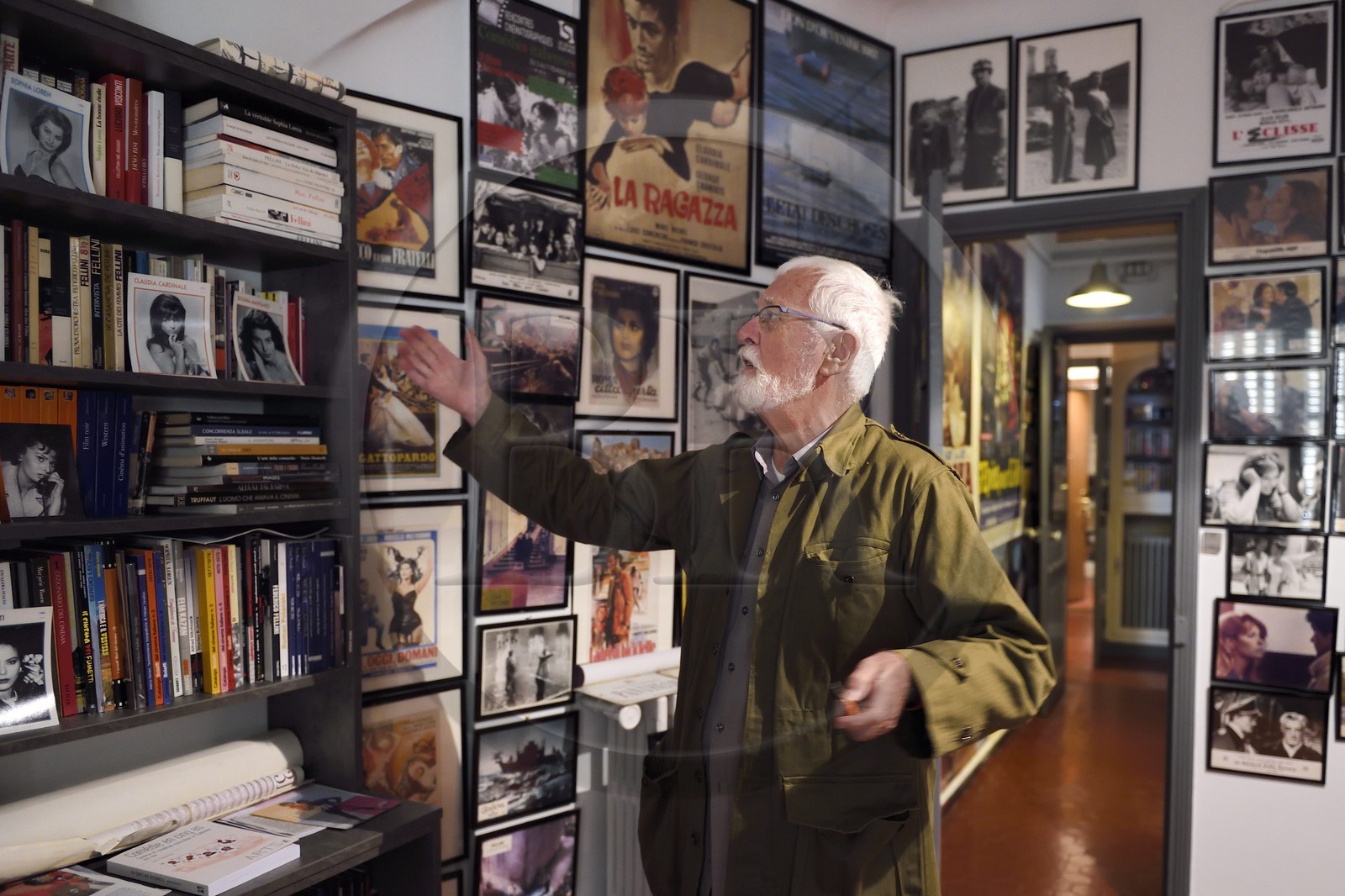 France, Var, Toulon, Philippe Mouren, Mr. Cinema who collects movie posters in his apartment
