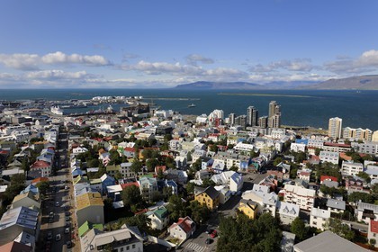 Islande, Reykjavik, la vieille ville et le port
