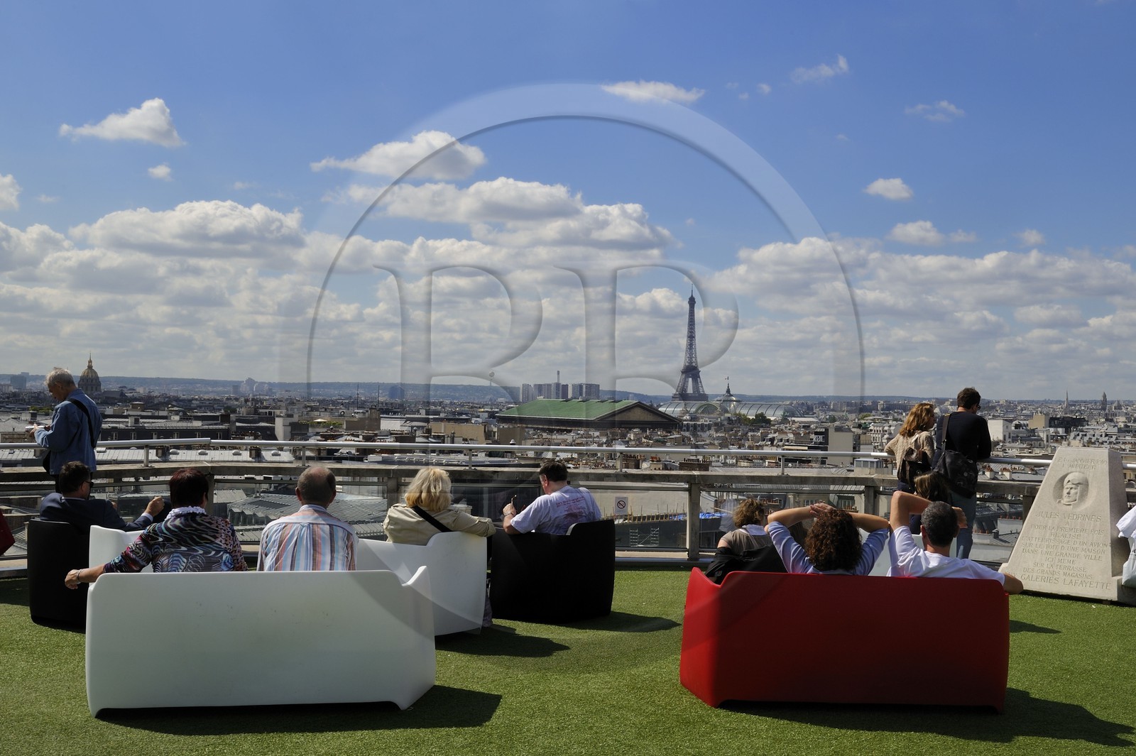 France, Paris (75), la terrasse des Galeries Lafayette situé boulevard Haussmann