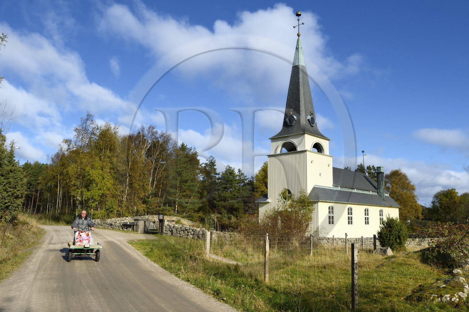 Suède, Västra Götaland, Iles Koster, l'église sur Sydkoster