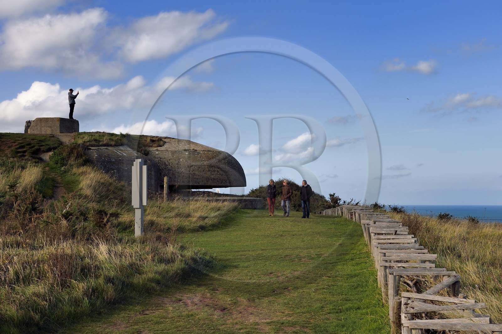 France, Seine Maritime, Pays de Caux, Cote d'Albatre, Fecamp, blockhouse of the Todt organization for the Atlantic Wall atop the Cap Fagnet
