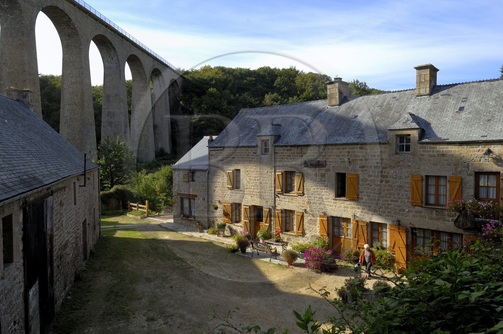 France, Manche (50), Val de Saire, vallée des Moulins, viaduc du Tuvac