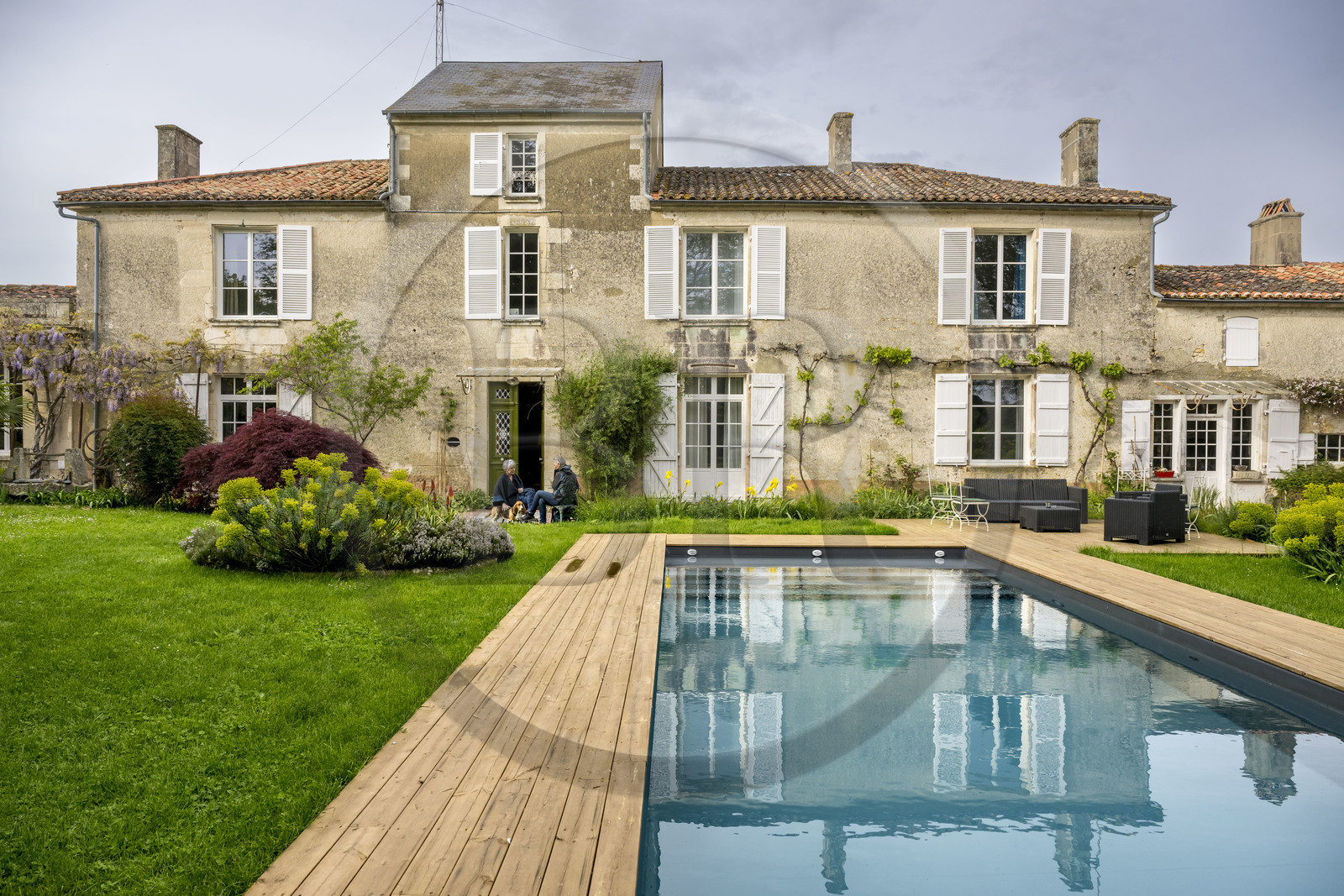 France, Vendée (85), Maillezais, la maison d'hotes La Parenthèse, une maison de maître du XIXe siècle