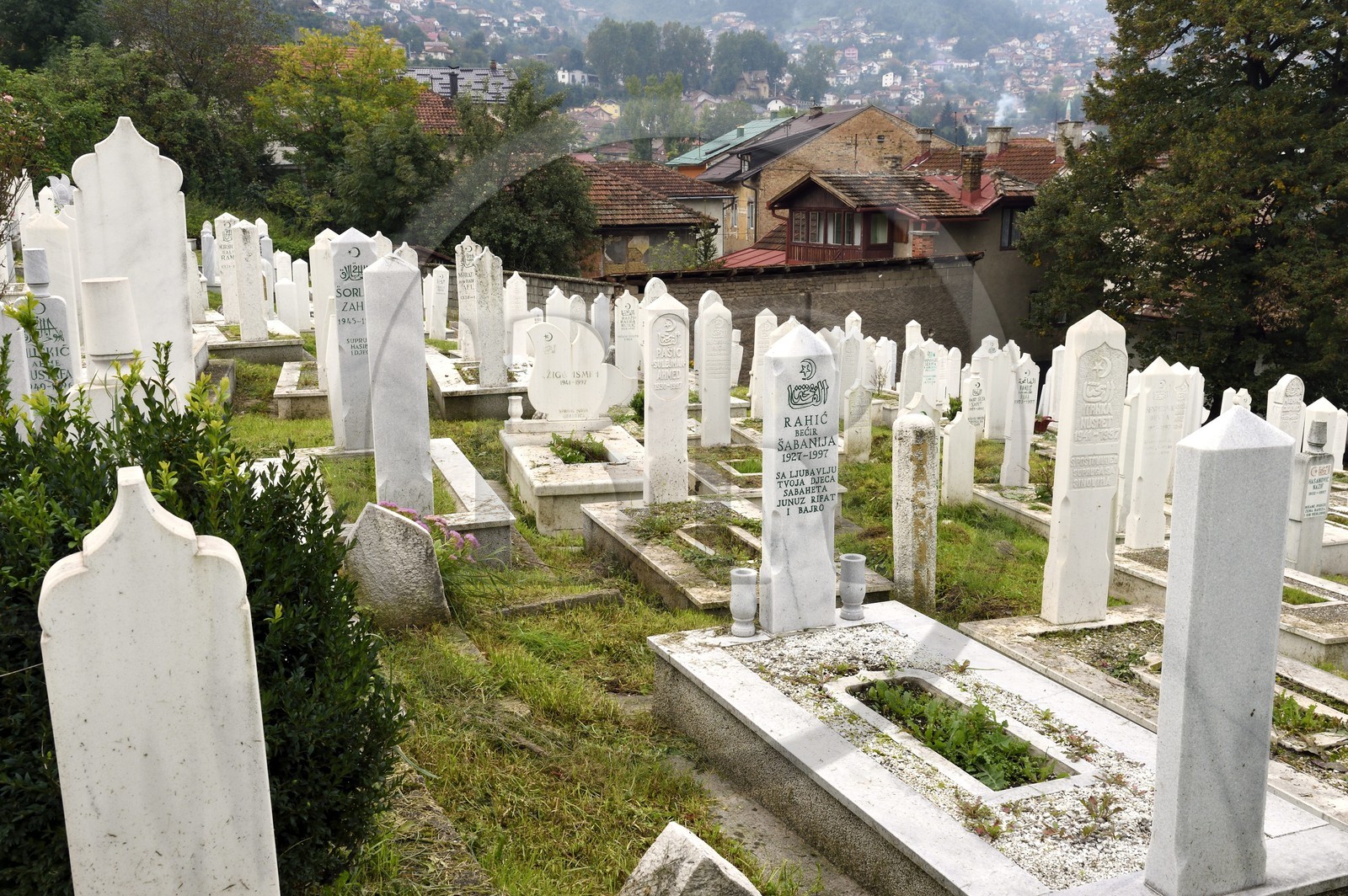 Bosnie-Herzégovine, Sarajevo, cimetière musulman de Alifakovac