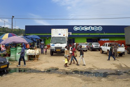 Gabon, Libreville, a Cecado supermarket on the Route National 1 (state highway)