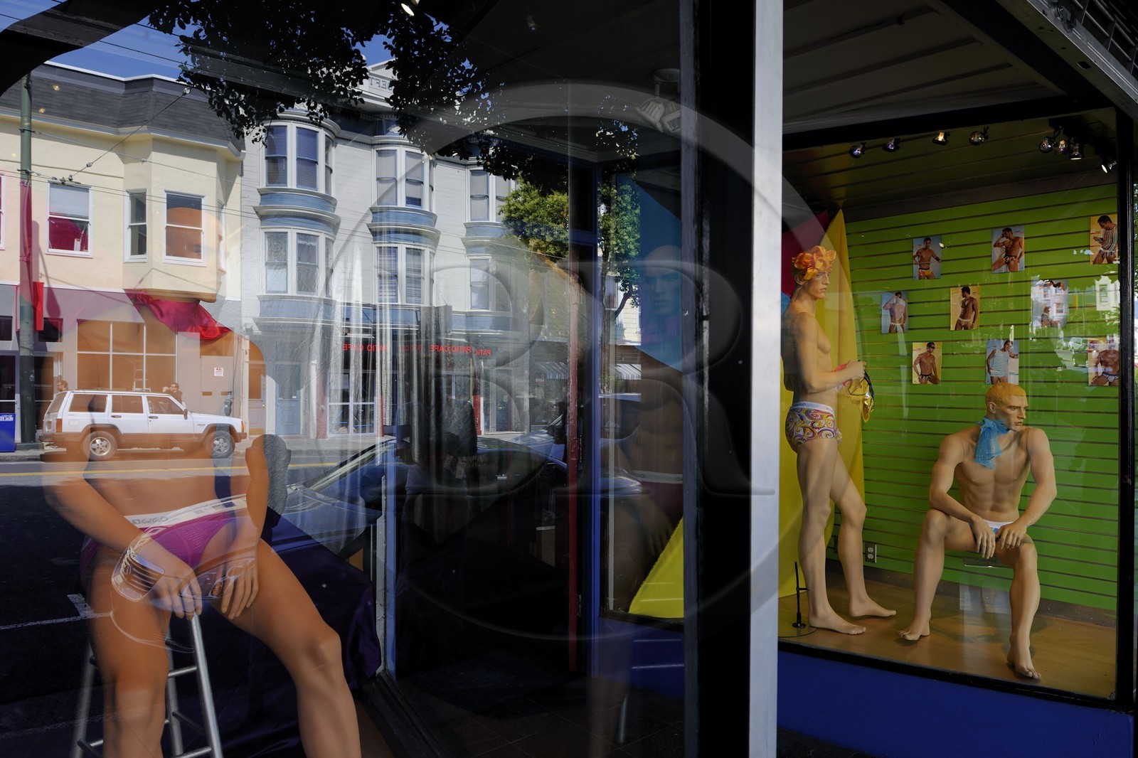 Etats-Unis, Californie, San Francisco, vitrine de magasin homosexuel dans Castro street artère principale du gay district