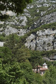 France, Alpes-Maritimes, Pont du Loup at Tourrettes-sur-Loup, the gorges du Loup