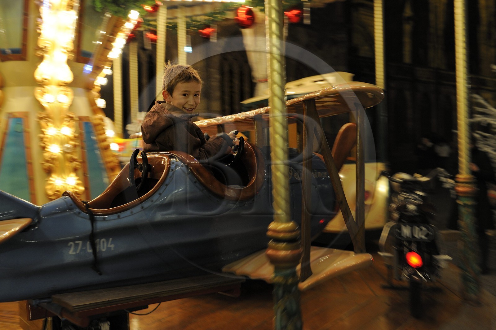France, Bas Rhin, Strasbourg, old town listed as World Heritage by UNESCO, children carousel