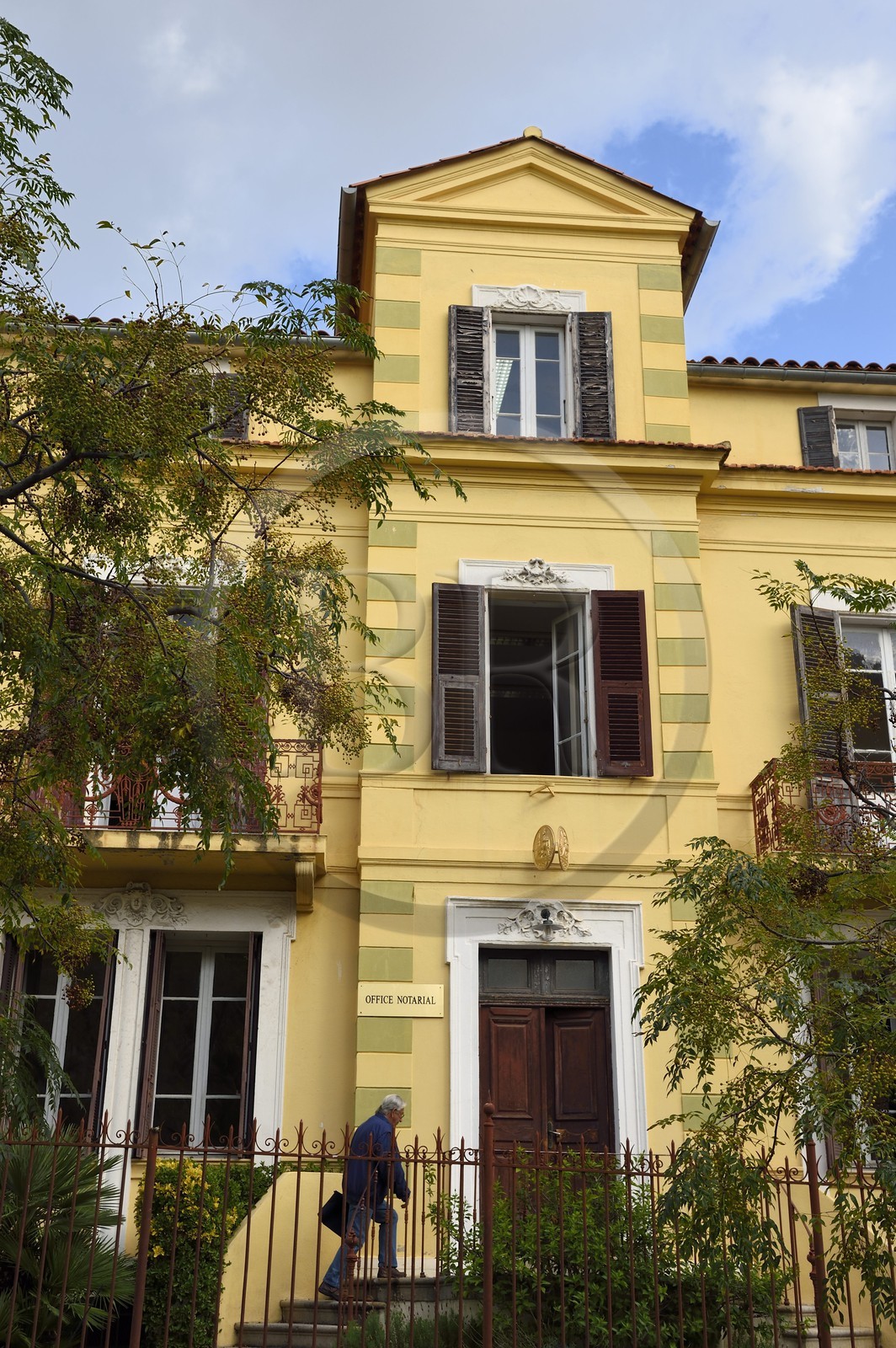 France, Corse-du-Sud (2A), Ajaccio, quartier dit des étrangers, villa de la fin du XIXème siècle au 6 boulevard Sylvestre Marcaggi