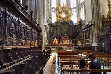 France, Var (83), Provence Verte, Saint-Maximin-la-Sainte-Baume, basilique Sainte Madeleine, le choeur