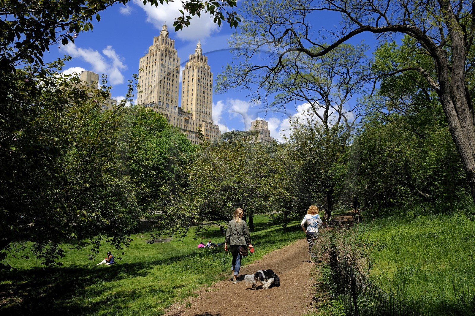 Etats-Unis, New York, Manhattan, Upper West side, l'immeuble El Dorado vu depuis Central Park