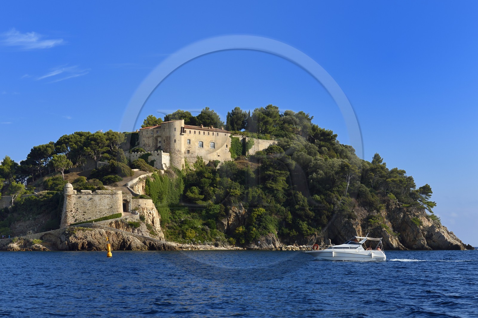 France, Var (83), Bormes les Mimosas, Fort de Brégançon, résidence officielle du président de la République