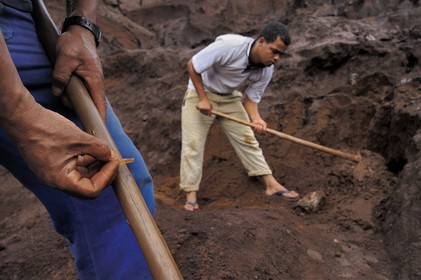 Brésil, Etat du Minas Gerais, région de Ouro Preto, mine à ciel ouvert de pierres précieuses (Route de l'or, Estrada Real)