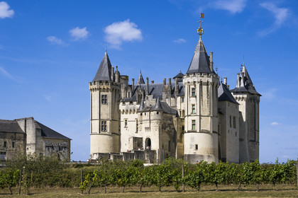 France, Maine-et-Loire (49), vallée de la Loire classée au Patrimoine Mondial par l'UNESCO, Saumur, le chateau