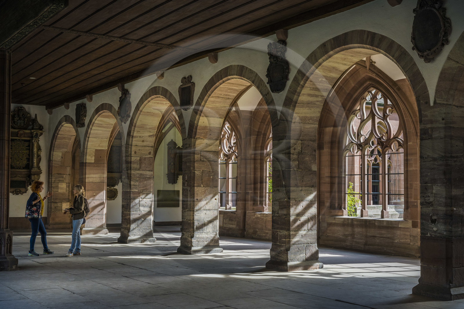 Switzerland, Basel, the Minster or Protestant Cathedral of Our Lady of Basel (Munster), the cloister