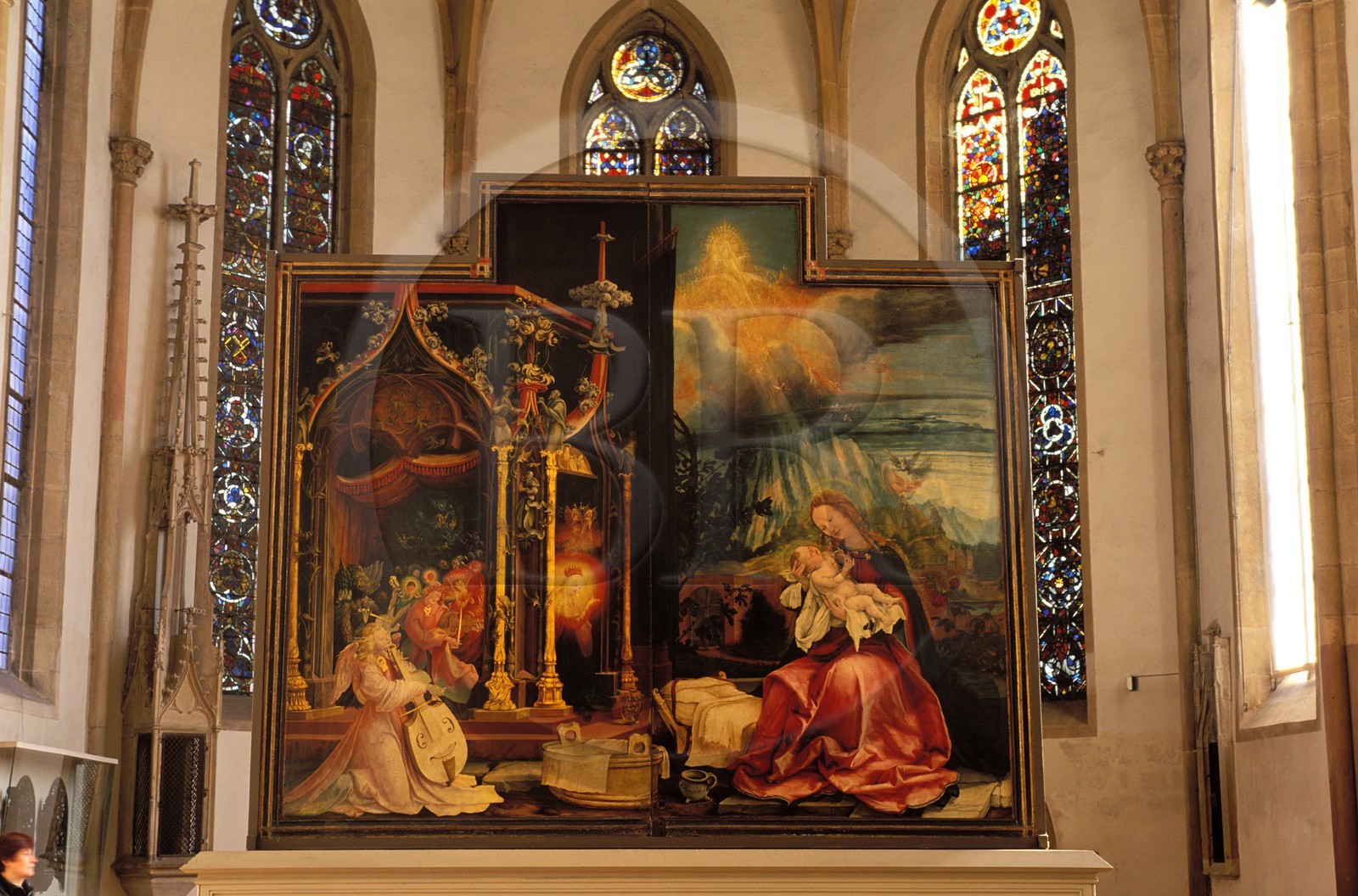 France, Haut-Rhin (68), Colmar, le musée Unterlinden, le retable d'Issenheim