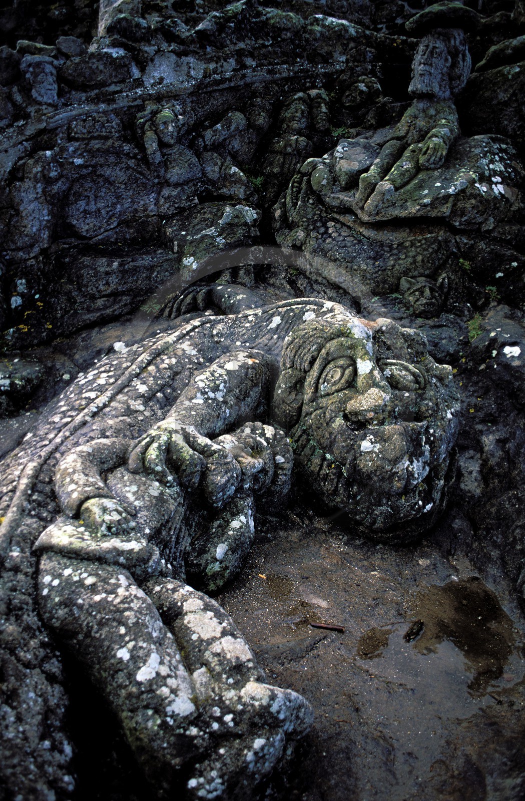 France, Ille-et-Vilaine (35), Rotheneuf, les rochers sculptés de l' abbé Fouré (entre 1870 et 1900)