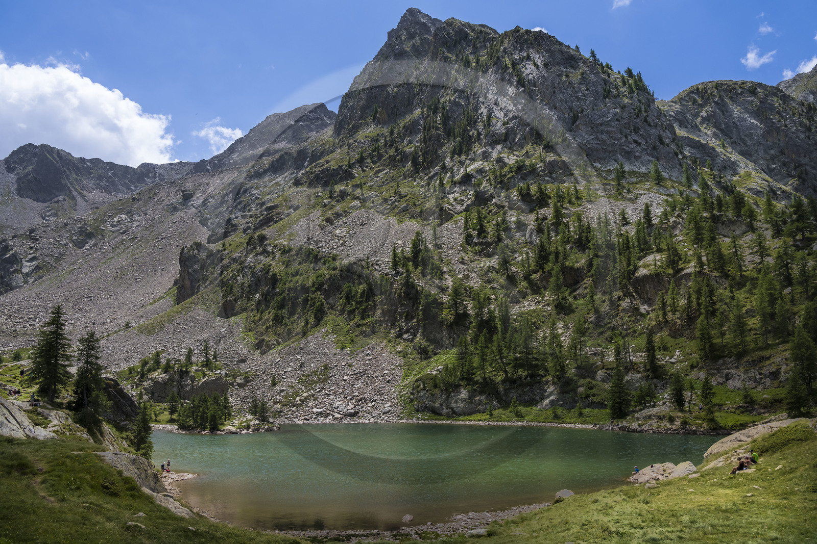 France, Alpes-Maritimes (06), parc national du Mercantour, Haute-Vésubie, Saint-Martin-Vésubie, Val du Haut Boréon, lac de Trécolpas (2150m)