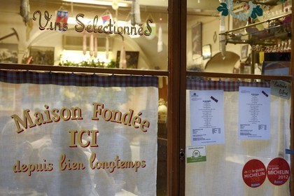 France, Rhône (69), Lyon, site historique classé Patrimoine Mondial de l'UNESCO, bouchon lyonnais le Café des Fédérations rue Major Martin