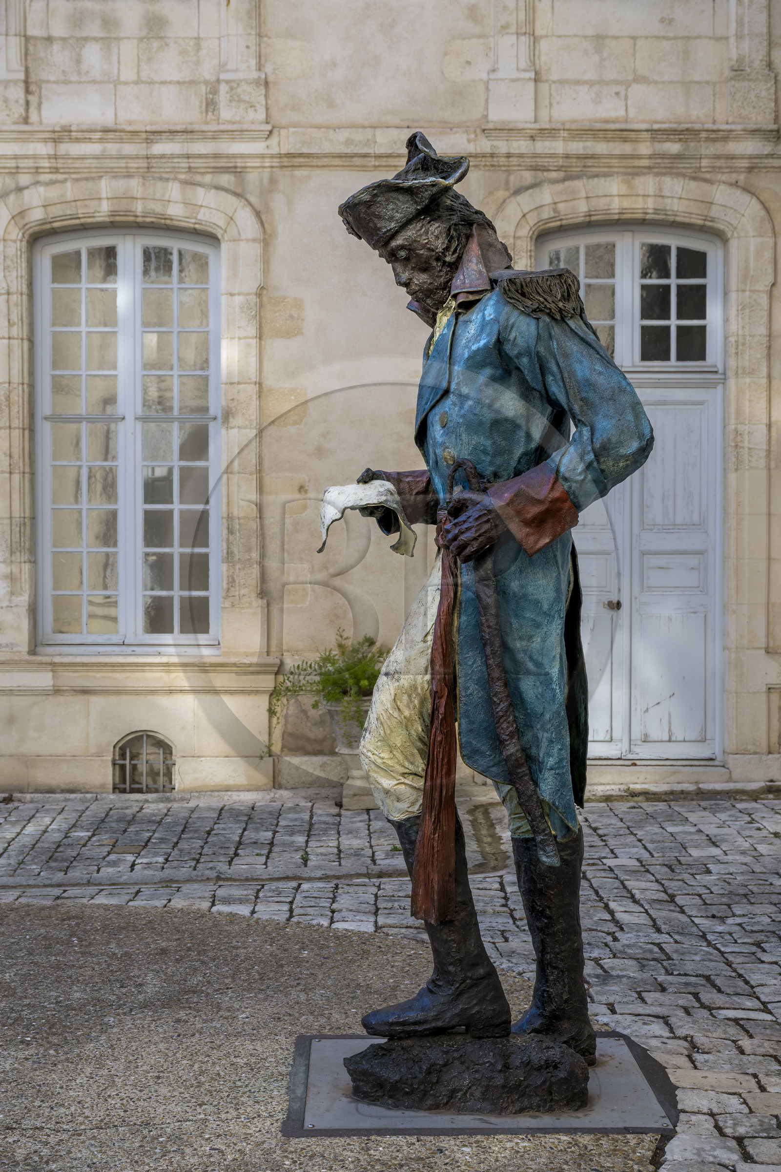 France, Charente Maritime, La Rochelle, Musée du Nouveau-Monde (New World Museum) in the Hotel Fleuriau, statue of Toussaint Louverture (2014) created by the artist Ousmane Sow