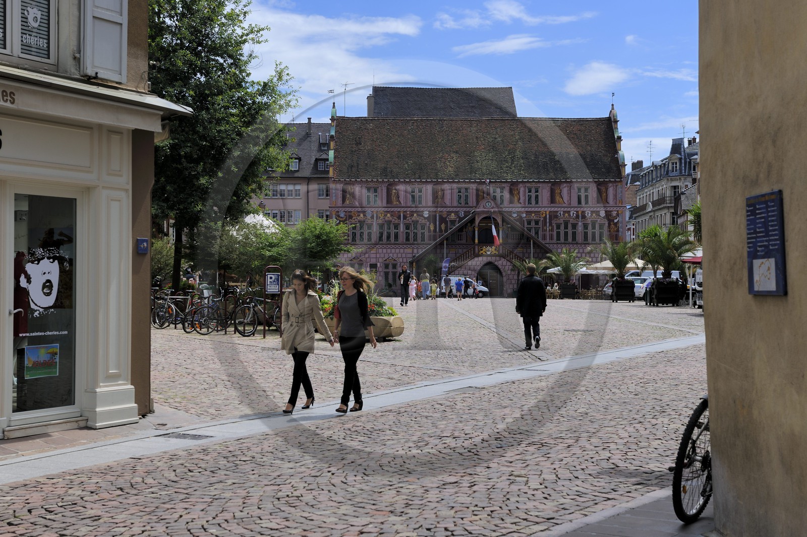 France, Haut Rhin, Mulhouse, place de la Reunion (Reunion's Square), town hall and historical museum