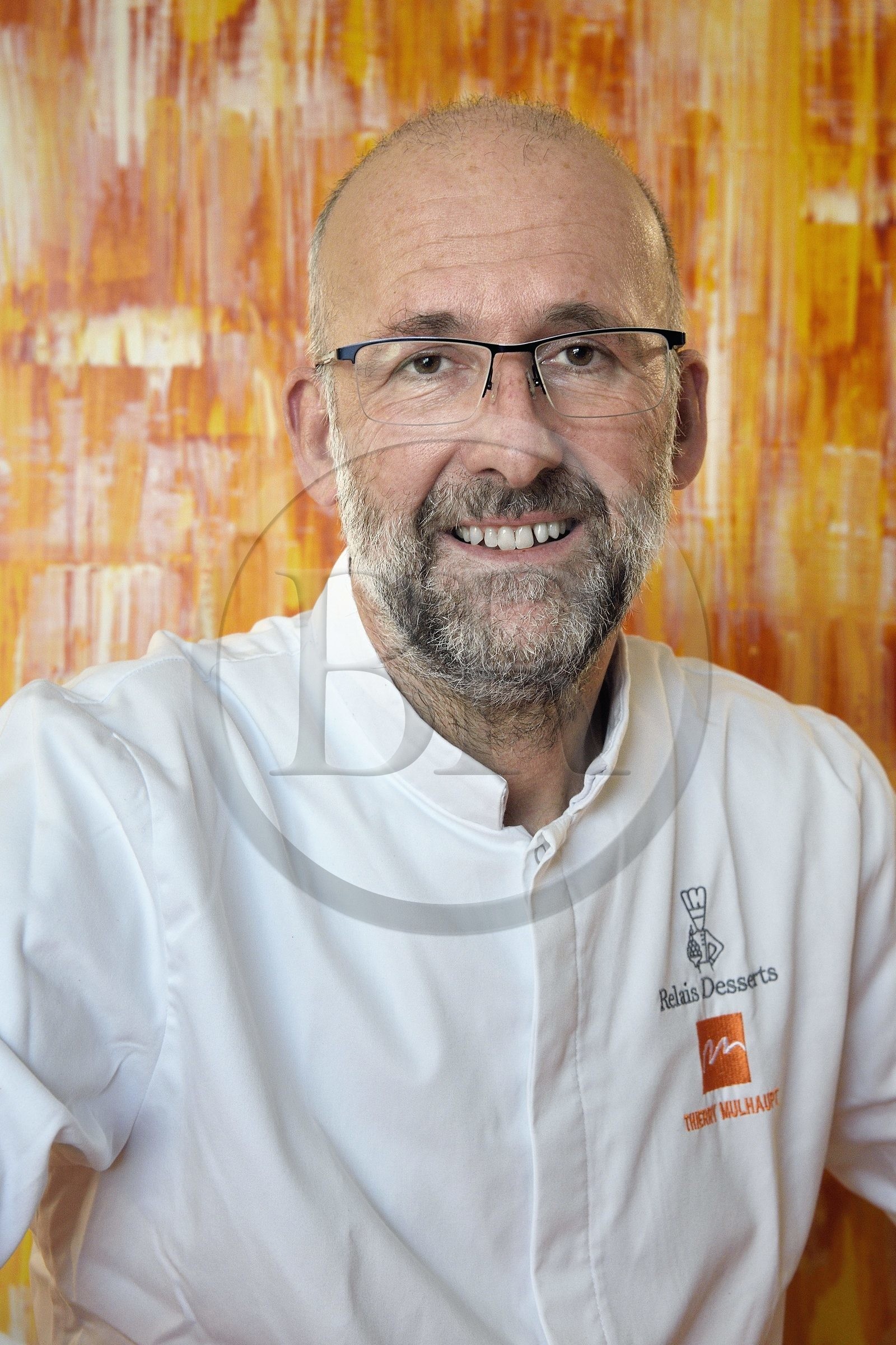 France, Bas Rhin, Munlhdolseim, pastry chocolatier Thierry Mulhaupt in his workshop