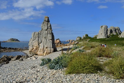 France, Cotes-d'Armor, Cote d'Ajoncs, Plougrescant, Pors Scaff cove