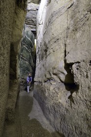 Israel, Jérusalem, ville sainte, vieille-ville classée Patrimoine Mondial de l'UNESCO, souterrain du Kotel qui longe le Mur occidental, ancien aqueduc des Asmonéens abandonné lors de la construction du second temple