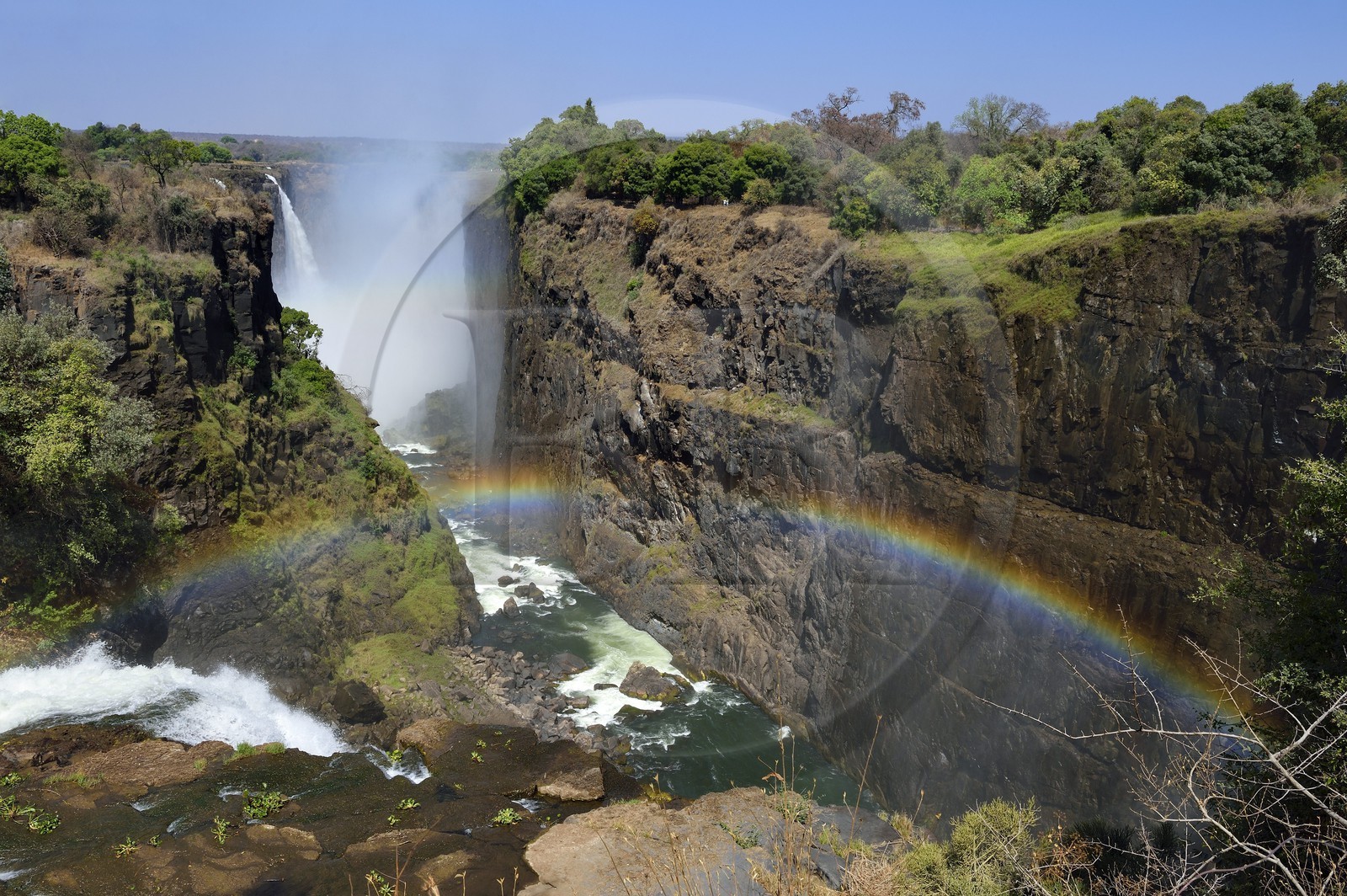 Zimbabwe, province de Matabeleland septentrional, fleuve Zambèze, les Chutes Victoria, classées Patrimoine Mondial de l'UNESCO