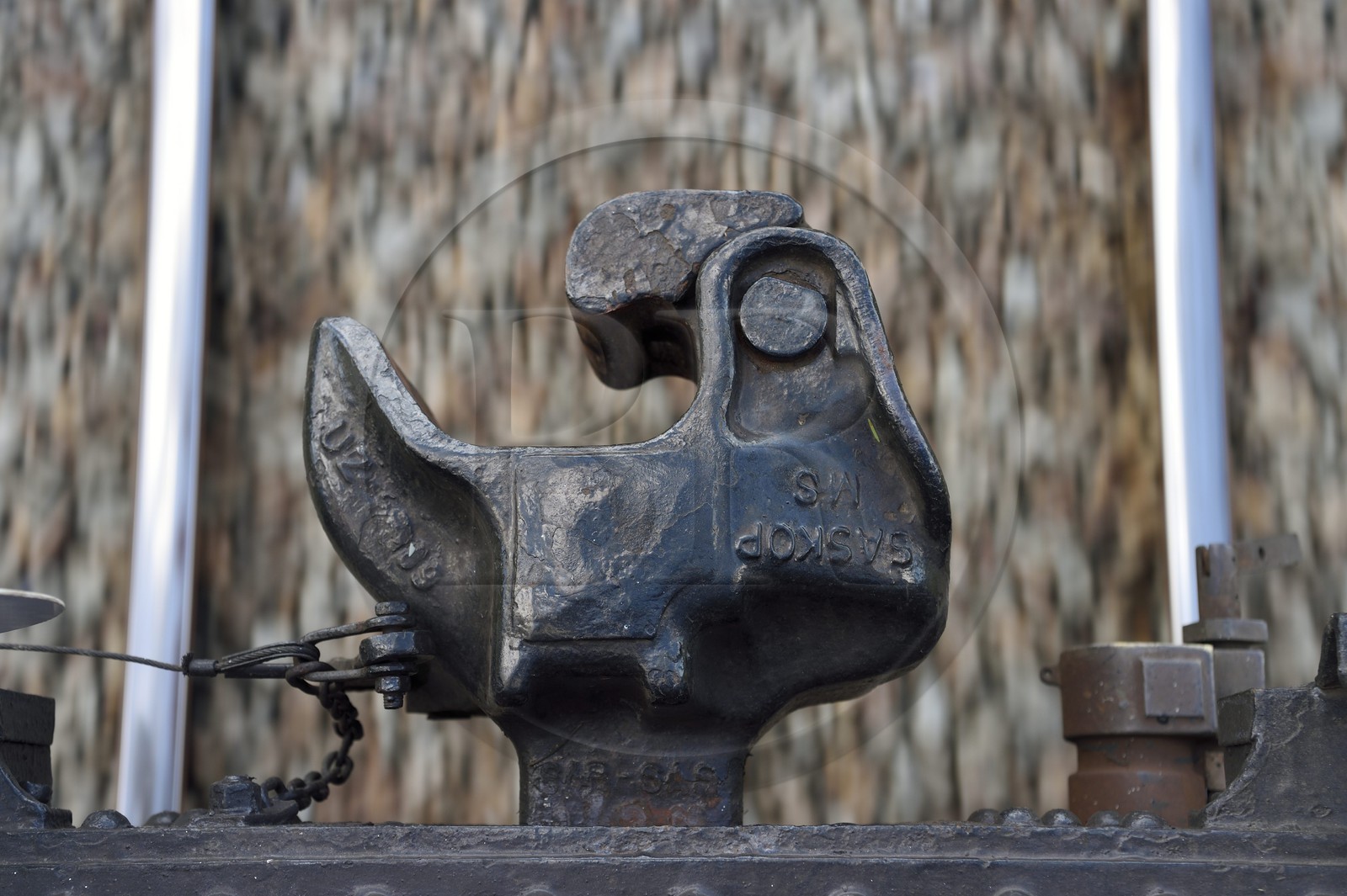 Namibia, Otjozondjupa region, automatic wagon coupling