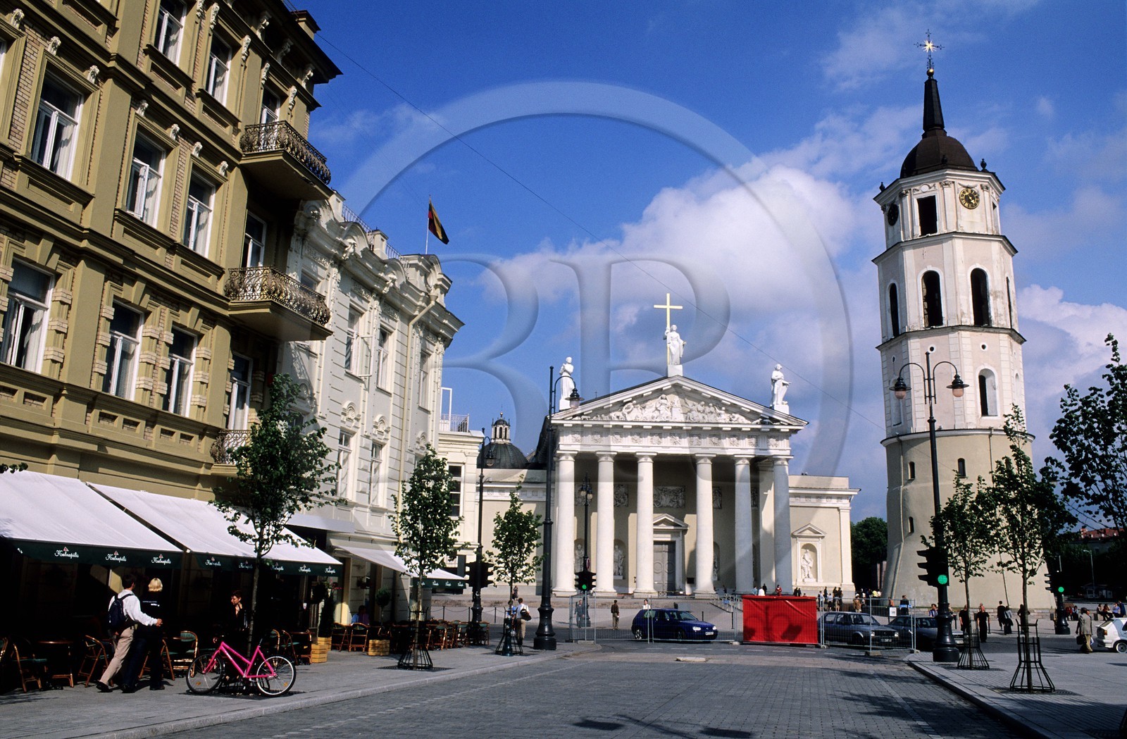 Lithuania (Baltic States), Vilnius, the cathedral And the bell tower at the end of the avenue Gedimino Prospectas