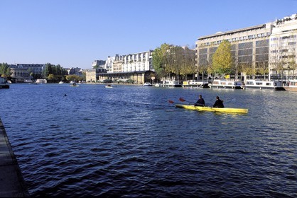 France, Paris (75), bassin de la Villette, canal de l' Ourcq