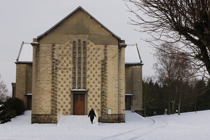 France, Manche, Cotentin, Saint Lo, Communaute du Bon Sauveur chapel by architect Joseph Marrast