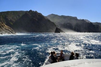 France, Corse-du-Sud (2A), Golfe de Porto, classé Patrimoine Mondial de l'UNESCO, Réserve naturelle de Scandola