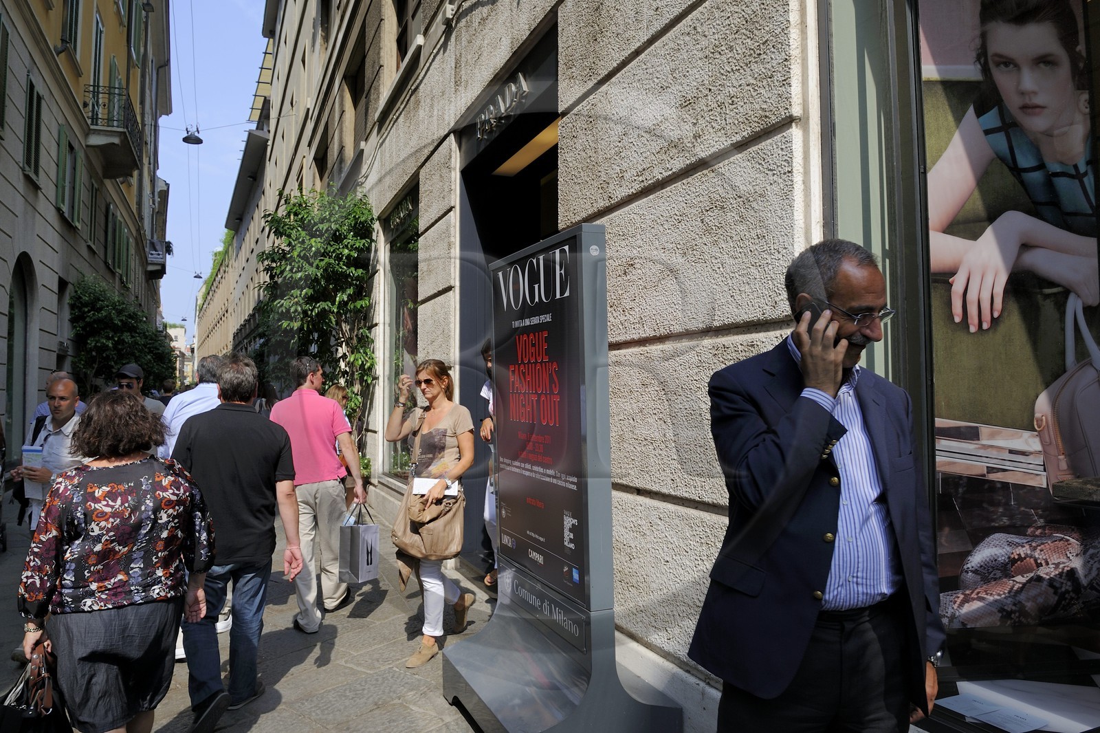 Italy, Lombardy, Milan, Quadrilatero Fashion Area, luxury boutique Via della Spiga