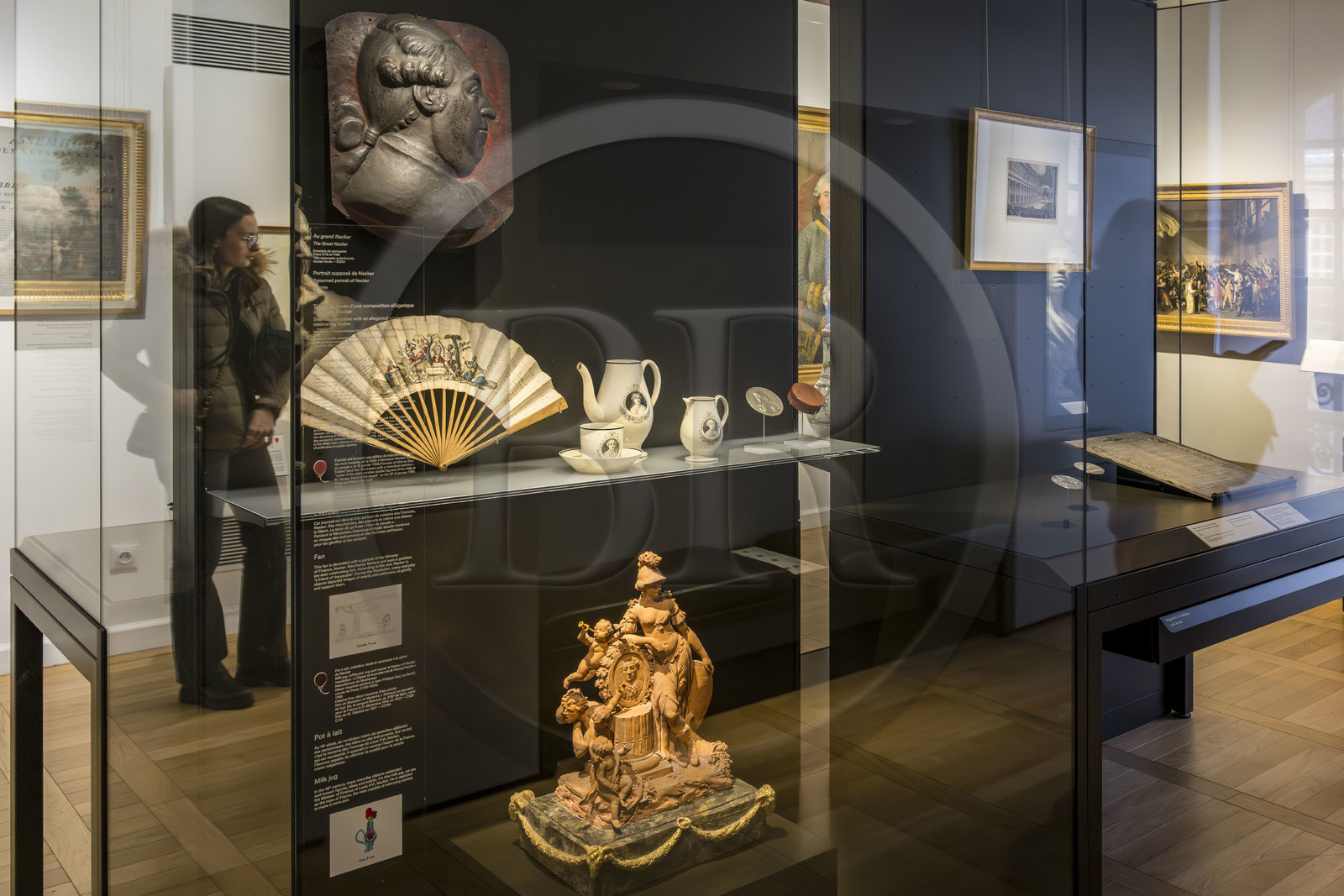 France, Paris (75), quartier du Marais, Musée Carnavalet, période pré révolutionnaire, vitrine dédiée à Jacques Necker