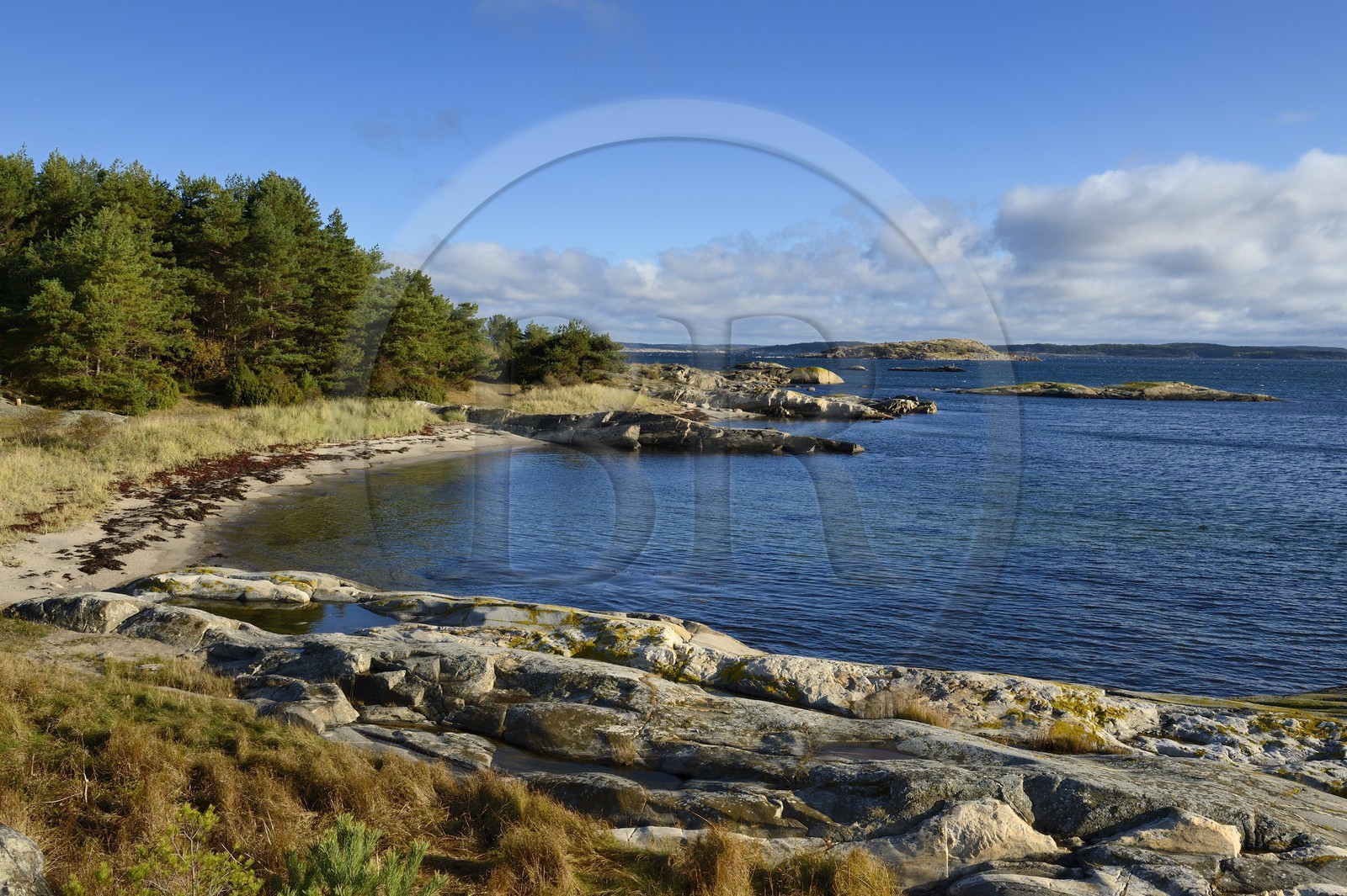 Suède, Västra Götaland, Iles Koster, plage de sable de Sydkoster