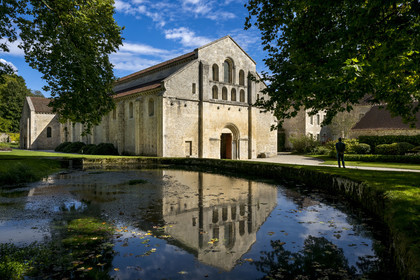 France, Côte-d'Or (21), Marmagne, l'abbaye cistercienne de Fontenay classée au Patrimoine Mondial de l'UNESCO, l'église abbatiale