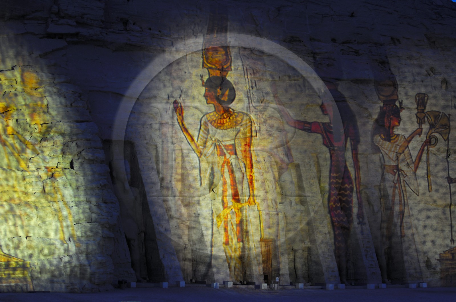 Egypte, Haute Egypte, Nubie, Abou Simbel, site classé Patrimoine Mondial de l' UNESCO, temple de Nefertari dédié à la déesse Hathor