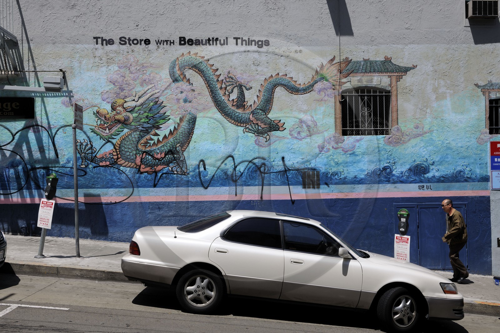United States, California, San Francisco, mural in Chinatown