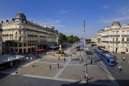 France, Hérault (34), Montpellier, centre historique, l'Ecusson, place de la Comédie
