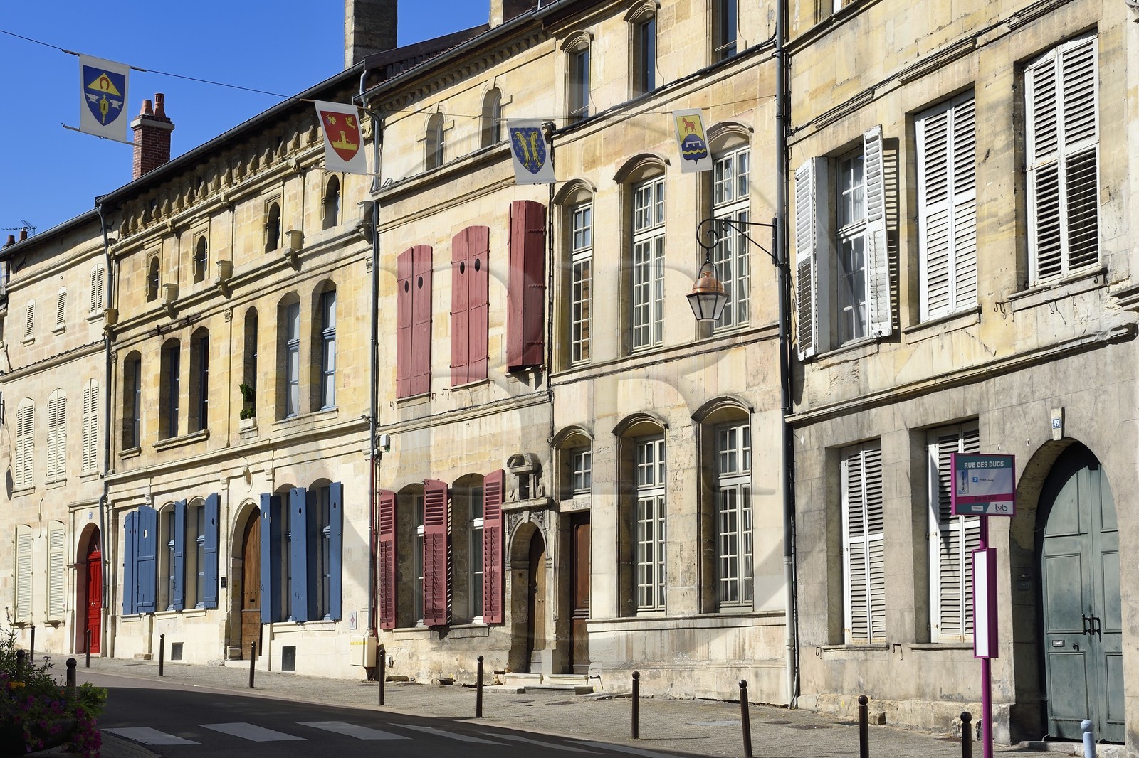 France, Meuse (55), Bar-le-Duc, la ville Haute, maisons Renaissances dans la rue des Ducs de Bar